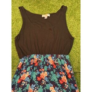 Juniper LN Maternity Dress Size Small Black Floral‎ Maxi Sleeveless